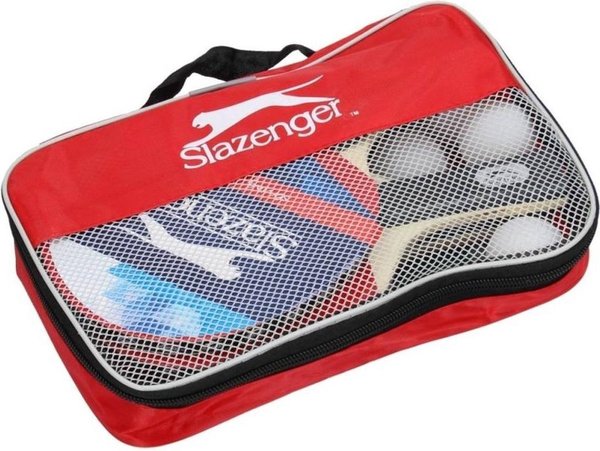 Slazenger Slazenger - tafeltennisset - 4 bats - net - 4 ballen - opbergtas Slazenger Slazenger - tafeltennisset - 4 bats - net - 4 ballen - opbergtas