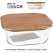 Merkloos 3x Glazen voorraad/vershoud bakje bamboe deksel 1100 ml - Bewaarbakjes ovenbestendig glas Merkloos 3x Glazen voorraad/vershoud bakje bamboe deksel 1100 ml - Bewaarbakjes ovenbestendig glas