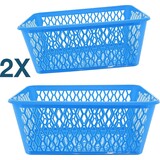 Merkloos 2x Opbergbox - Opbergmandje - Kantoor opbergbox - opbergmand kantoor - Opbergmand 37,5 x 26 x 15 cm - 15 ltr. ca Merkloos 2x Opbergbox - Opbergmandje - Kantoor opbergbox - opbergmand kantoor - Opbergmand 37,5 x 26 x 15 cm - 15 ltr. ca