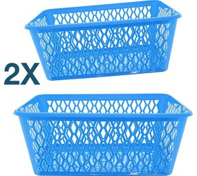Merkloos 2x Opbergbox - Opbergmandje - Kantoor opbergbox - opbergmand kantoor - Opbergmand 37,5 x 26 x 15 cm - 15 ltr. ca Merkloos 2x Opbergbox - Opbergmandje - Kantoor opbergbox - opbergmand kantoor - Opbergmand 37,5 x 26 x 15 cm - 15 ltr. ca