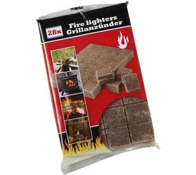 Merkloos aanmaakblokjes bbq bruin hout Merkloos aanmaakblokjes bbq bruin hout