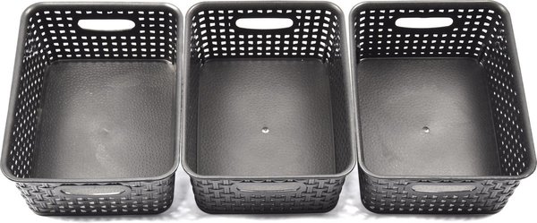 Merkloos 6x Mini Opbergmand | Opbergbakje |1,65 liter | Zwarte opberger 20 x 12 x 6 cm Rattan Merkloos 6x Mini Opbergmand | Opbergbakje |1,65 liter | Zwarte opberger 20 x 12 x 6 cm Rattan