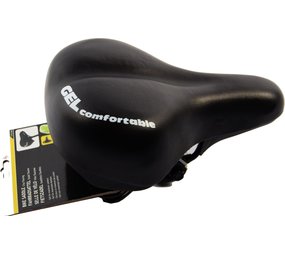Merkloos Bicycle Saddle - Black saddle padding provides up to 40% less pressure on pressure points Merkloos Bicycle Saddle - Black saddle padding provides up to 40% less pressure on pressure points