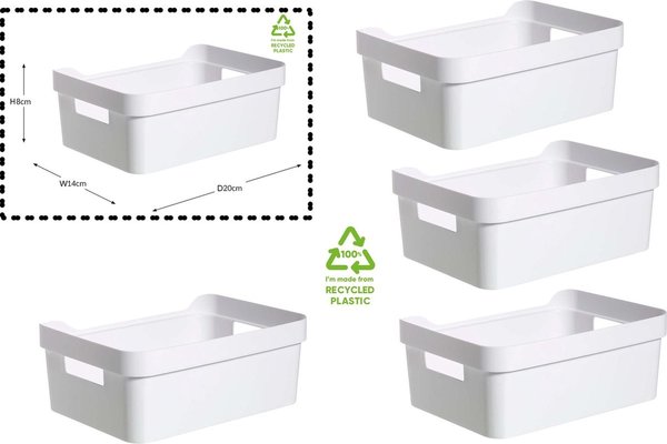 Discountershop Opbergbox kopen - Opbergbakjes kopen 5 stuks - Opbergbak - Gereedschapsbak 5 stuks - afmeting 200 mm x 140 mm x 80mm Discountershop Opbergbox kopen - Opbergbakjes kopen 5 stuks - Opbergbak - Gereedschapsbak 5 stuks - afmeting 200 mm x 140 mm x 80mm