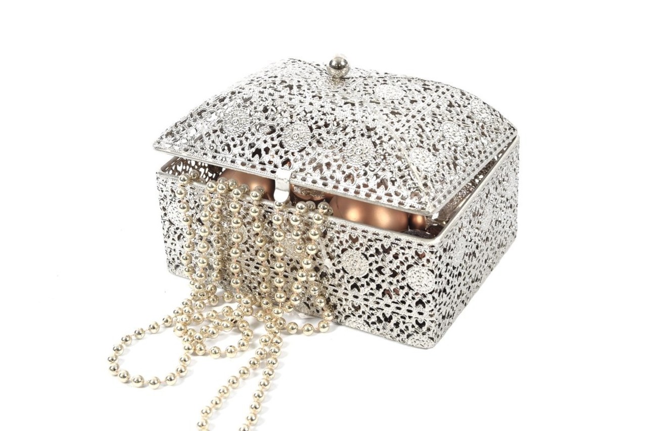 Discountershop Prachtig oosterse stijl |Juwelendoosje | bewaarblik | Juwelenkistje | Sieradenkistje | Kaarsenhouder | Sieradendoos metaal -18x14x12 Discountershop Prachtig oosterse stijl |Juwelendoosje | bewaarblik | Juwelenkistje | Sieradenkistje | Kaarsenhouder | Sieradendoos metaal -18x14x12