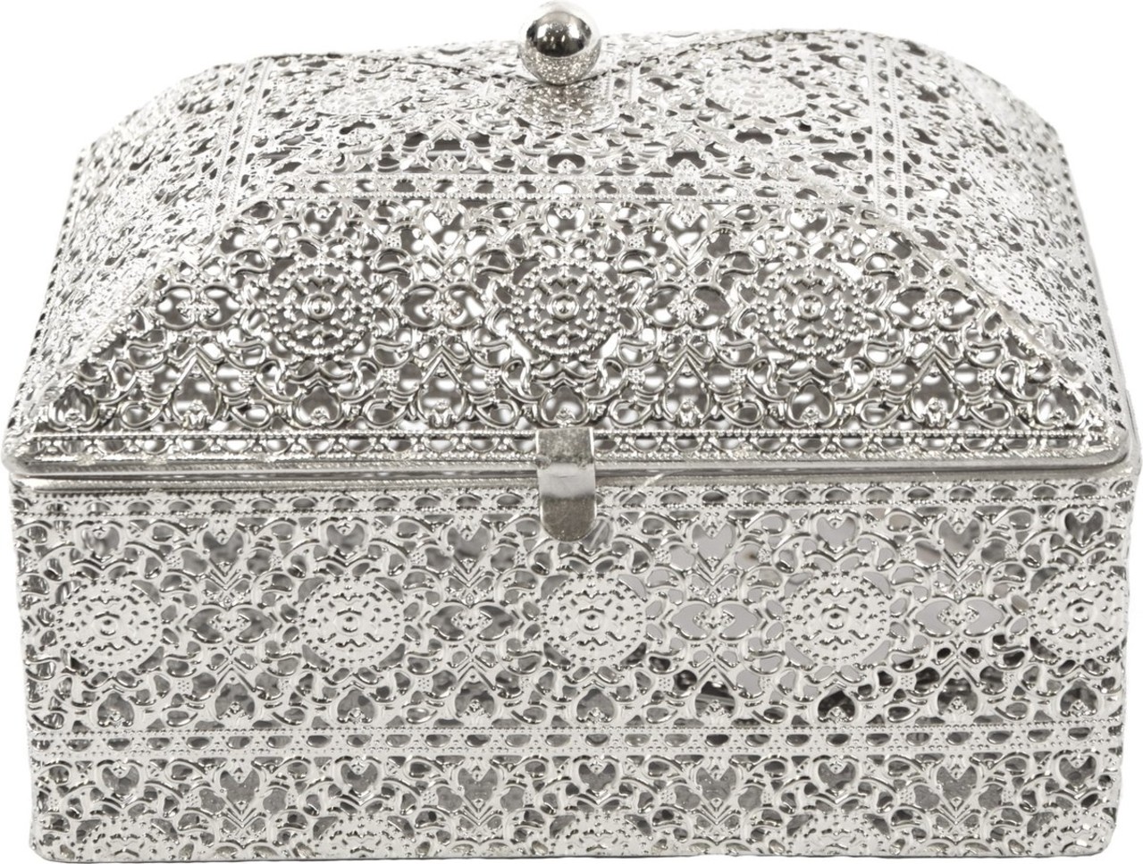 Discountershop Prachtig oosterse stijl |Juwelendoosje | bewaarblik | Juwelenkistje | Sieradenkistje | Kaarsenhouder | Sieradendoos metaal -18x14x12 Discountershop Prachtig oosterse stijl |Juwelendoosje | bewaarblik | Juwelenkistje | Sieradenkistje | Kaarsenhouder | Sieradendoos metaal -18x14x12