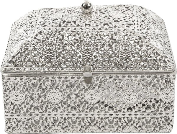 Discountershop Prachtig oosterse stijl |Juwelendoosje | bewaarblik | Juwelenkistje | Sieradenkistje | Kaarsenhouder | Sieradendoos metaal -18x14x12 Discountershop Prachtig oosterse stijl |Juwelendoosje | bewaarblik | Juwelenkistje | Sieradenkistje | Kaarsenhouder | Sieradendoos metaal -18x14x12