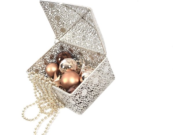 Discountershop Prachtig oosterse stijl |Juwelendoosje | bewaarblik | Juwelenkistje | Sieradenkistje | Kaarsenhouder | Sieradendoos metaal -18x14x12 Discountershop Prachtig oosterse stijl |Juwelendoosje | bewaarblik | Juwelenkistje | Sieradenkistje | Kaarsenhouder | Sieradendoos metaal -18x14x12