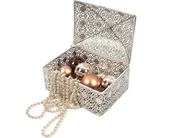 Discountershop Beautiful oriental style |Jewellery box | storage tin | Jewelery box | Jewelery box | Candle holder | Jewelery box metal -18x14x12 Discountershop Beautiful oriental style |Jewellery box | storage tin | Jewelery box | Jewelery box | Candle holder | Jewelery box metal -18x14x12