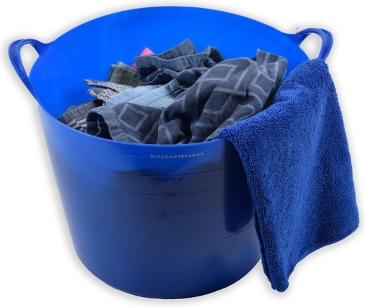 Discountershop Sturdy Flexible Bucket Laundry Basket | Tubs |39.26 liters Blue | Washing machine | Basket | Storage Baskets | Large Baskets | Round baskets Discountershop Sturdy Flexible Bucket Laundry Basket | Tubs |39.26 liters Blue | Washing machine | Basket | Storage Baskets | Large Baskets | Round baskets