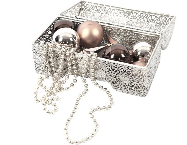 Discountershop Set of 3 beautiful oriental style |Jewellery box | storage tin | Jewelery box | Jewelery box | Candle holder | Jewelery box metal -18x14x12 Discountershop Set of 3 beautiful oriental style |Jewellery box | storage tin | Jewelery box | Jewelery box | Candle holder | Jewelery box metal -18x14x12