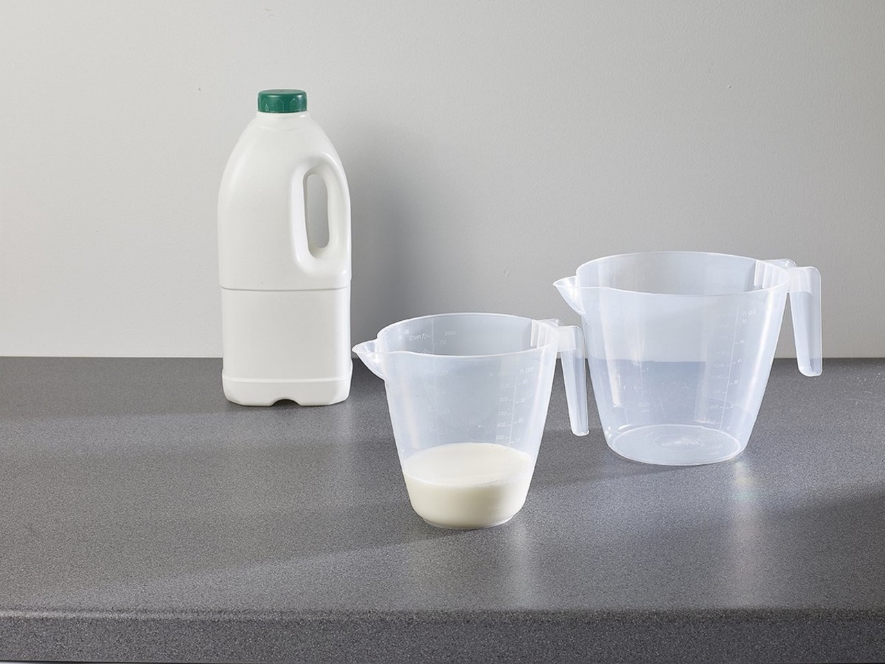 Discountershop Measuring cup 2 pieces 1000 ml and 2000 ml - Measuring cups - Measuring jug set- Measuring cup set - Flour - Sugar Measuring jug | Measuring jug | Grams and Liters / ml