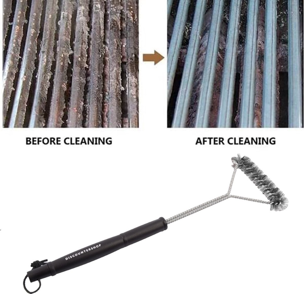 Discountershop Durable Stainless Steel BBQ Brush | BBQ Cleaner | Barbecue Brush 50cm | BBQ Brush | BBQ Cleaning Brush | BBQ | Cleaning brush | Grid Cleaner | Steel brush | Extra Strong Discountershop Durable Stainless Steel BBQ Brush | BBQ Cleaner | Barbecue Brush 50cm | BBQ Brush | BBQ Cleaning Brush | BBQ | Cleaning brush | Grid Cleaner | Steel brush | Extra Strong