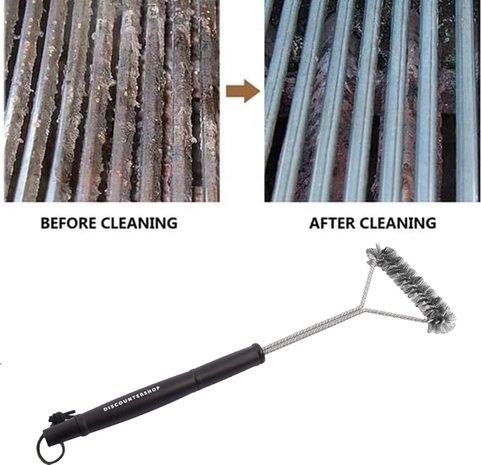Discountershop Duurzame RVS BBQ Borstel | BBQ Reiniger | Barbecue Borstel 50cm | BBQ Brush | BBQ Schoonmaakborstel | BBQ | Reinigingsborstel | Rooster Reiniger | Staalborstel | Extra Sterk Discountershop Duurzame RVS BBQ Borstel | BBQ Reiniger | Barbecue Borstel 50cm | BBQ Brush | BBQ Schoonmaakborstel | BBQ | Reinigingsborstel | Rooster Reiniger | Staalborstel | Extra Sterk