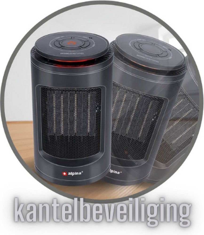 Alpina Alpina Electric Heater - Heater - Portable and Compact - Hot and Cold Air - Timer - Digital Thermostat - Black Alpina Alpina Electric Heater - Heater - Portable and Compact - Hot and Cold Air - Timer - Digital Thermostat - Black