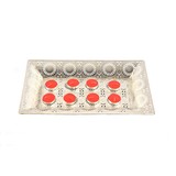 Discountershop Metal tray silver 38X23 cm rectangular | Decorative trays | Metal Tray | Decoration Discountershop Metal tray silver 38X23 cm rectangular | Decorative trays | Metal Tray | Decoration