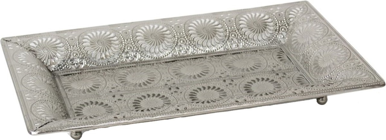 Discountershop Metalen dienblad zilver 38X23 cm rechthoekig | Decoratieve dienbladen | Metalen Dienblad | Decoratie Discountershop Metalen dienblad zilver 38X23 cm rechthoekig | Decoratieve dienbladen | Metalen Dienblad | Decoratie