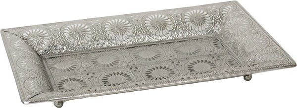 Discountershop Metalen dienblad zilver 38X23 cm rechthoekig | Decoratieve dienbladen | Metalen Dienblad | Decoratie Discountershop Metalen dienblad zilver 38X23 cm rechthoekig | Decoratieve dienbladen | Metalen Dienblad | Decoratie