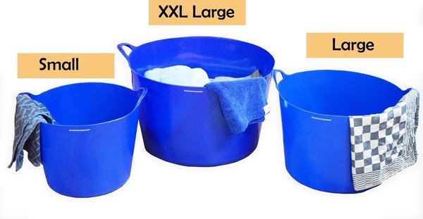 versus Arrangement Trappenhuis Fijne Set van 3 Stevige Flexibel Emmer Wasmand |75,39,26 liter Blauw -  Discountershop.nl