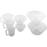 Discountershop Ideal Set 4 pieces Mixing Bowls Transparent 7l,4l,2.3l.1l - Measuring Cup 3 pieces with Handle 0.5l,1l,2l | Mixing bowls | Kitchen | kitchen dishes Discountershop Ideal Set 4 pieces Mixing Bowls Transparent 7l,4l,2.3l.1l - Measuring Cup 3 pieces with Handle 0.5l,1l,2l | Mixing bowls | Kitchen | kitchen dishes