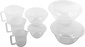 Ideale Set 4 stuks Mengkomen Transparant 7l,4l,2.3l.1l - Maatbeker 3 stuks met Handvat 0.5l,1l,2l | Beslagkommen | Keuken | keukenschalen Ideale Set 4 stuks Mengkomen Transparant 7l,4l,2.3l.1l - Maatbeker 3 stuks met Handvat 0.5l,1l,2l | Beslagkommen | Keuken | keukenschalen