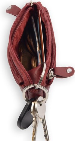 4 East Car key RFID Anti-theft Key Pouch - RFID ONLY YOUR CARDS - Case Key pouch wallets - wallet pouch - ring wallet - card holder with zipper - zipper wallet - 3 zipper wallet - buffalo leather -4E-009-burgundy red 4 East Car key RFID Anti-theft Key Pouch - RFID ONLY YOUR CARDS - Case Key pouch wallets - wallet pouch - ring wallet - card holder with zipper - zipper wallet - 3 zipper wallet - buffalo leather -4E-009-burgundy red