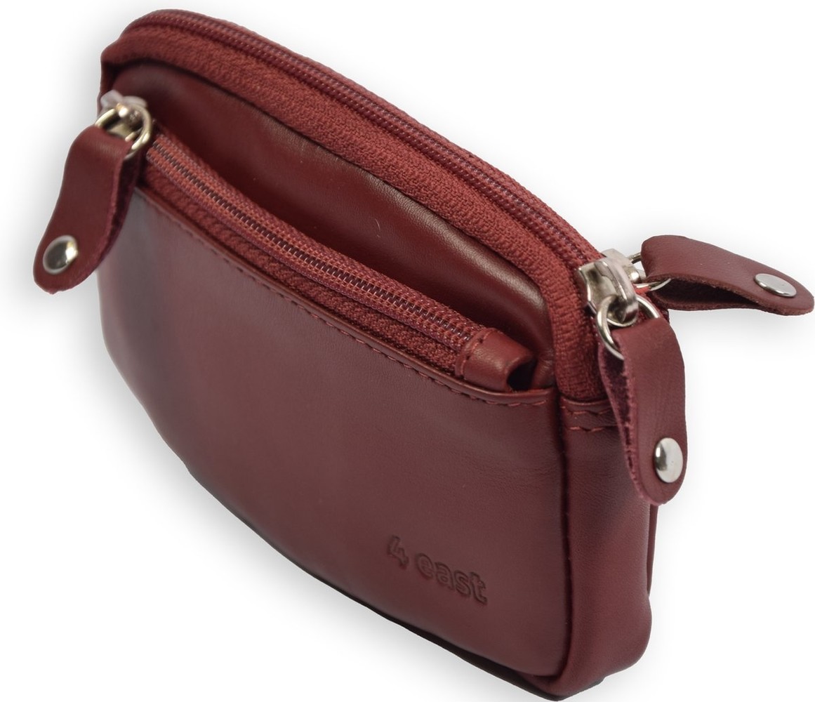 4 East Car key RFID Anti-theft Key Pouch - RFID ONLY YOUR CARDS - Case Key pouch wallets - wallet pouch - ring wallet - card holder with zipper - zipper wallet - 3 zipper wallet - buffalo leather -4E-009-burgundy red 4 East Car key RFID Anti-theft Key Pouch - RFID ONLY YOUR CARDS - Case Key pouch wallets - wallet pouch - ring wallet - card holder with zipper - zipper wallet - 3 zipper wallet - buffalo leather -4E-009-burgundy red