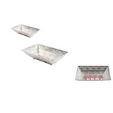 Discountershop Set of 3 beautiful decorative bowls-Metal tray silver 28x17 cm rectangular | Decorative trays | Metal Tray | Decoration Discountershop Set of 3 beautiful decorative bowls-Metal tray silver 28x17 cm rectangular | Decorative trays | Metal Tray | Decoration