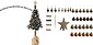 Complete Christmas tree with decoration set | all in one | Christmas tree 180 cm natural wooden trunk | Christmas lights 384 Led | 45 set Christmas baubles with peak Gold | with Christmas bauble hooks 50 pieces Complete Christmas tree with decoration set | all in one | Christmas tree 180 cm natural wooden trunk | Christmas lights 384 Led | 45 set Christmas baubles with peak Gold | with Christmas bauble hooks 50 pieces
