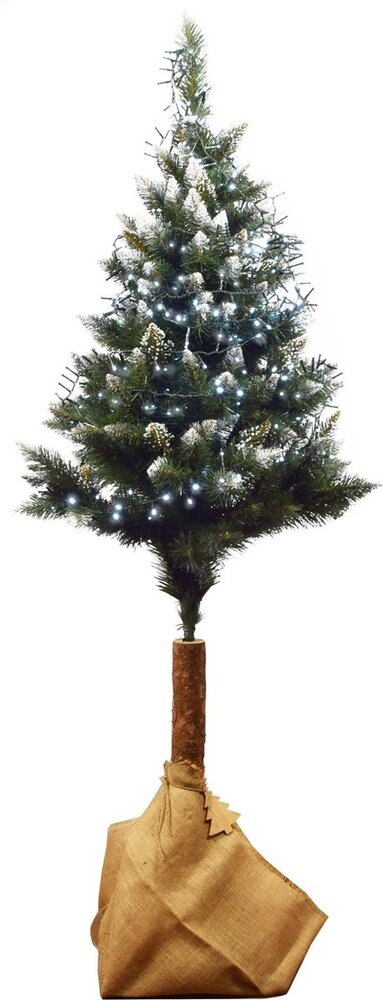 Discountershop Complete Christmas tree with decoration set | all in one | Christmas tree 180 cm natural wooden trunk | Christmas lights 384 Led | 45 set Christmas baubles with peak Gold | with Christmas bauble hooks 50 pieces Discountershop Complete Christmas tree with decoration set | all in one | Christmas tree 180 cm natural wooden trunk | Christmas lights 384 Led | 45 set Christmas baubles with peak Gold | with Christmas bauble hooks 50 pieces