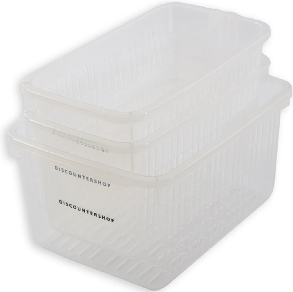 Discountershop 3 Pieces Handy Storage Baskets | Cupboard Storage Solution Organizers | storage box | storage bin | Multifunctional storage bin with handle | Transparent Discountershop 3 Pieces Handy Storage Baskets | Cupboard Storage Solution Organizers | storage box | storage bin | Multifunctional storage bin with handle | Transparent