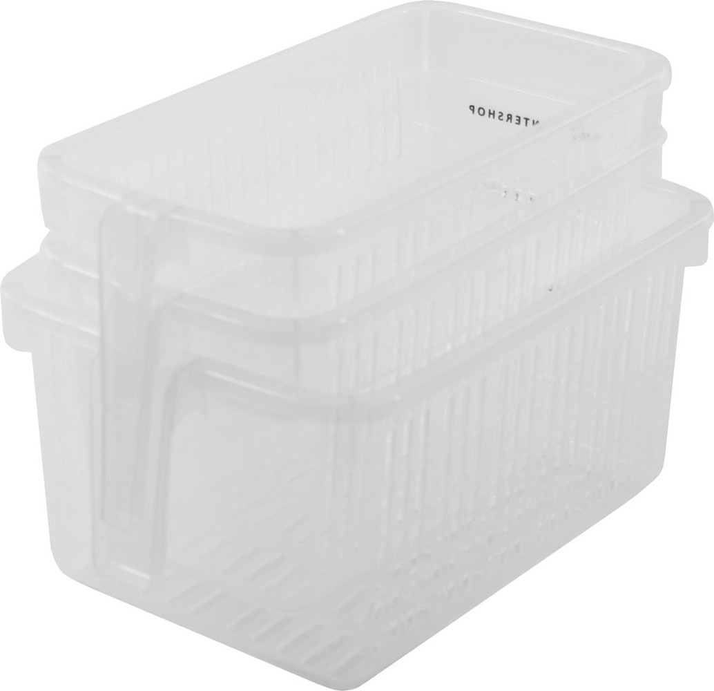 Discountershop 3 Pieces Handy Storage Baskets | Cupboard Storage Solution Organizers | storage box | storage bin | Multifunctional storage bin with handle | Transparent Discountershop 3 Pieces Handy Storage Baskets | Cupboard Storage Solution Organizers | storage box | storage bin | Multifunctional storage bin with handle | Transparent