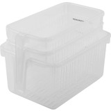 Discountershop 3 Pieces Handy Storage Baskets | Cupboard Storage Solution Organizers | storage box | storage bin | Multifunctional storage bin with handle | Transparent Discountershop 3 Pieces Handy Storage Baskets | Cupboard Storage Solution Organizers | storage box | storage bin | Multifunctional storage bin with handle | Transparent