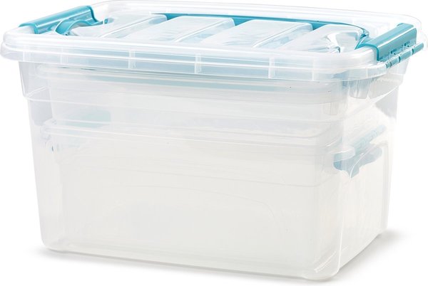 Discountershop Set of 3 Storage box transparent | 5L, 7L & 13L | Durable Discountershop Set of 3 Storage box transparent | 5L, 7L & 13L | Durable