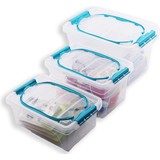 Discountershop Set van 3 Opbergbox transparant | 5L, 7L & 13L | Duurzaam