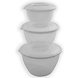 Discountershop 3 stuks beslagkom met deksel Transparant - Mengkom met deksel 3 stuks Inhoud 06Liter, 1.2 Liter en 2 Liter Discountershop 3 stuks beslagkom met deksel Transparant - Mengkom met deksel 3 stuks Inhoud 06Liter, 1.2 Liter en 2 Liter