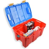 Discountershop Stevige opberger 40 L | Rood & Blauw opbergbox | kofferbak kinderspeelgoed gereedschap lego |Boeken Opbergdoos Scharnierend deksel Discountershop Stevige opberger 40 L | Rood & Blauw opbergbox | kofferbak kinderspeelgoed gereedschap lego |Boeken Opbergdoos Scharnierend deksel