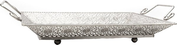 Discountershop Rechthoekig spiegeldienblad 41x22 cm | Decoratieve dienbladen | Metalen Dienblad Met Spiegel | Zilver dienblad Discountershop Rechthoekig spiegeldienblad 41x22 cm | Decoratieve dienbladen | Metalen Dienblad Met Spiegel | Zilver dienblad