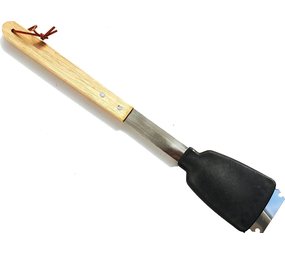 Merkloos Barbecue cleaning brush - Stainless steel - Oak handle Merkloos Barbecue cleaning brush - Stainless steel - Oak handle