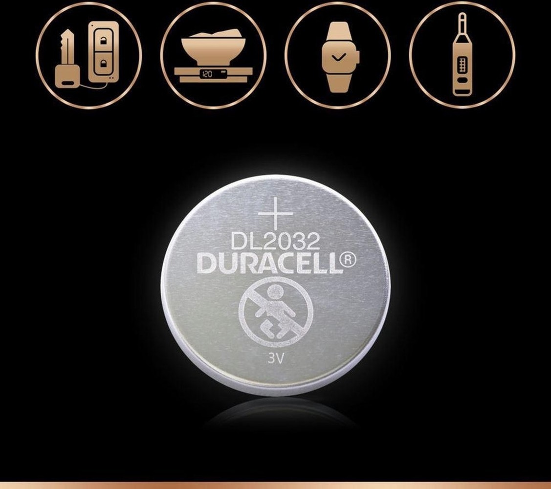 Duracell Battery CR 2032 for your car or watch 3V DL / CR / BR / 2032 - 4 pieces Duracell Battery CR 2032 for your car or watch 3V DL / CR / BR / 2032 - 4 pieces