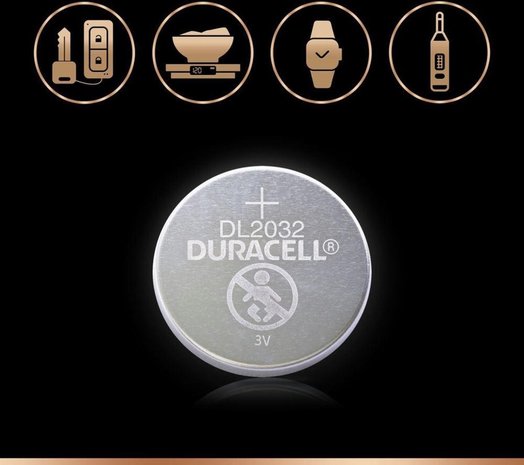 Duracell Battery CR 2032 for your car or watch 3V DL / CR / BR / 2032 - 4 pieces Duracell Battery CR 2032 for your car or watch 3V DL / CR / BR / 2032 - 4 pieces