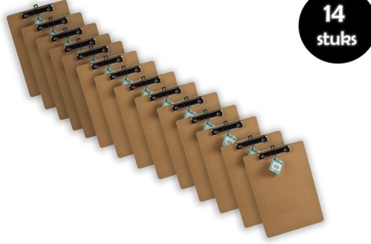 Discountershop 14x Clipboards - Clipboards A4 - Clipboards wood A4 31 x 22 x 1.5 cm Discountershop 14x Clipboards - Clipboards A4 - Clipboards wood A4 31 x 22 x 1.5 cm