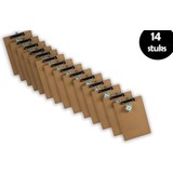 Discountershop 14x Klemborden - Klemborden A4 - Klemborden hout A4 31 x 22 x 1.5 cm