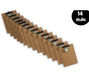Discountershop 14x Klemborden - Klemborden A4 - Klemborden hout A4 31 x 22 x 1.5 cm Discountershop 14x Klemborden - Klemborden A4 - Klemborden hout A4 31 x 22 x 1.5 cm