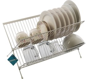 Merkloos Foldable Dish Drainer for small plates - Dish Drainer dish rack - metal Merkloos Foldable Dish Drainer for small plates - Dish Drainer dish rack - metal