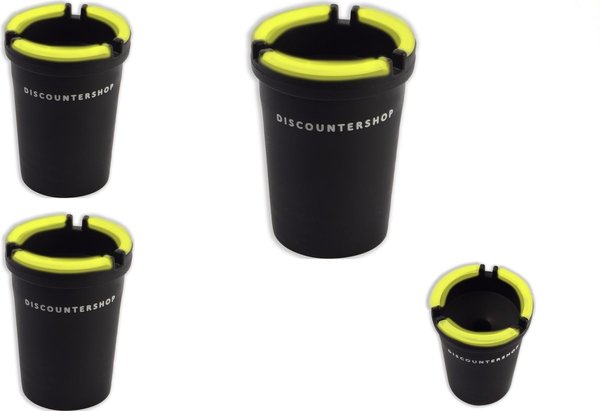 Discountershop 4 stuks Bekerhouder Autoasbak voor in de auto - Autoasbak - auto accessoires - lichtgevende asbak 11 cm Discountershop 4 stuks Bekerhouder Autoasbak voor in de auto - Autoasbak - auto accessoires - lichtgevende asbak 11 cm