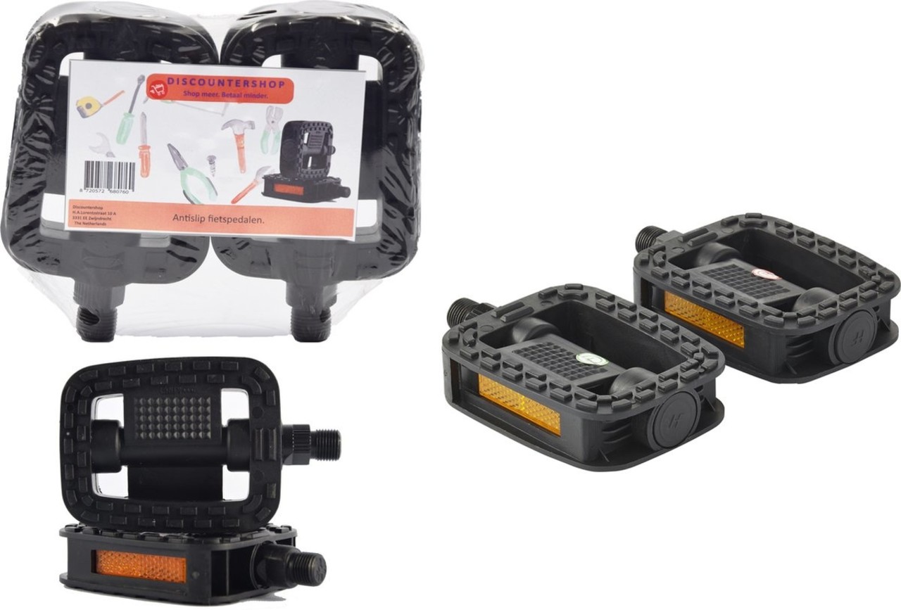 Discountershop 3 Set Anti-slip pedals - Sturdy basic bicycle pedals - Extra grip - Anti-slip - Trapper-Set - 3 pair | 6 pieces Discountershop 3 Set Anti-slip pedals - Sturdy basic bicycle pedals - Extra grip - Anti-slip - Trapper-Set - 3 pair | 6 pieces