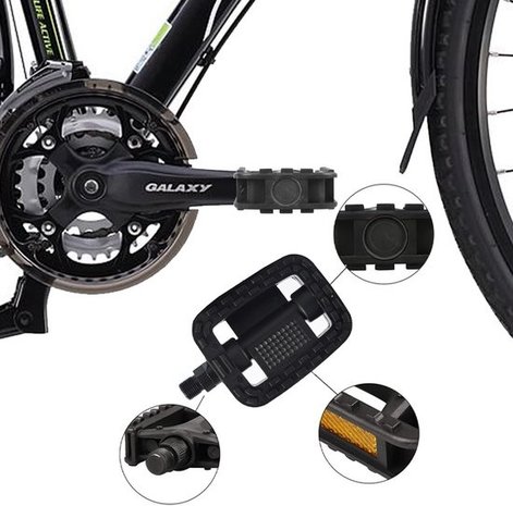 Discountershop 3 Set Anti-slip pedals - Sturdy basic bicycle pedals - Extra grip - Anti-slip - Trapper-Set - 3 pair | 6 pieces Discountershop 3 Set Anti-slip pedals - Sturdy basic bicycle pedals - Extra grip - Anti-slip - Trapper-Set - 3 pair | 6 pieces