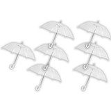 Discountershop Koepelparaplu Transparant 100 cm - 7 stuks Doorzichtige Paraplu - Stevige Damesparaplu voor Regen & Sneeuw - Windproof Discountershop Koepelparaplu Transparant 100 cm - 7 stuks Doorzichtige Paraplu - Stevige Damesparaplu voor Regen & Sneeuw - Windproof