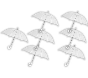 Discountershop Dome Umbrella Transparent 100 cm - 7 pieces Transparent Umbrella - Sturdy Women's Umbrella for Rain & Snow - Windproof Discountershop Dome Umbrella Transparent 100 cm - 7 pieces Transparent Umbrella - Sturdy Women's Umbrella for Rain & Snow - Windproof